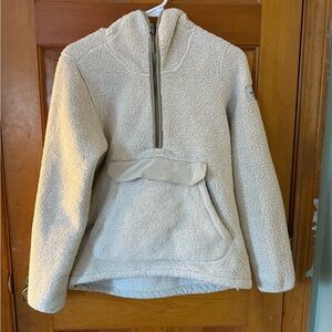 Cozy Cream Sherpa Quarter-Zip Pullover